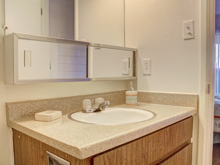 Bathroom Vanity at Canyon Vista Apartments in Tucson, AZ